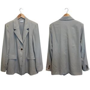 Danielle Bernstein WeWoreWhat Light Gray Oversized Blazer Career Office Small